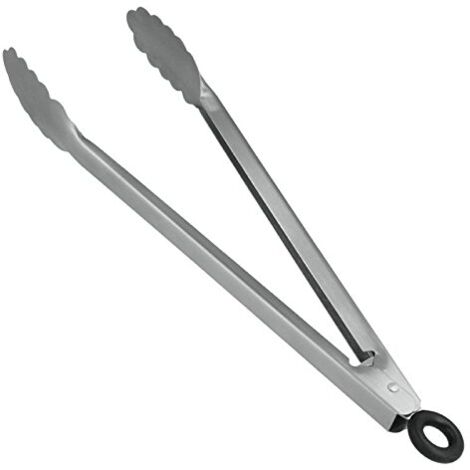 METALTEX PINCE DE BARBECUE EN ACIER INOXYDABLE AVEC MÉCANISME DE VERROUILLAGE ARGENTÉ 30 CM