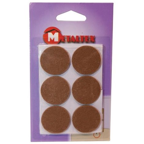 Metaltex Rondelles Feutre Adhésives Argent D33 mm