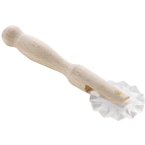 METALTEX roulette à pâte 12 cm coupe-pâte manche bois de hêtre ergonomique
