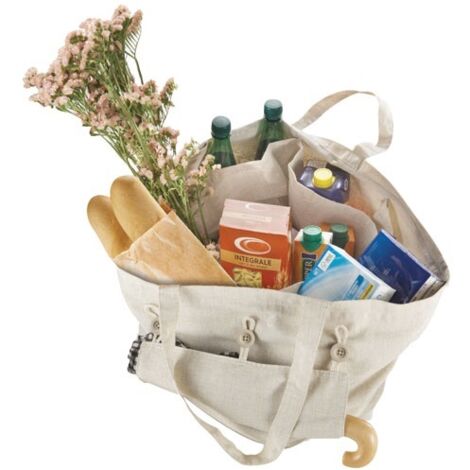 Metaltex Sac à Compartiments Coton Olive Fonctionnel