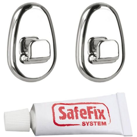 METALTEX - SET 2 GANCI ORBIT  CROMATI SAFE-FIX