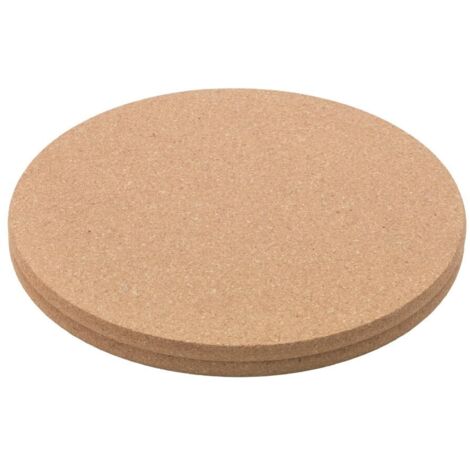 Metaltex Set di 2 sottobicchieri in sughero, 20 cm, protezione naturale per tavolo, bancone, superfici