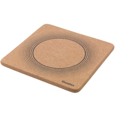 Metaltex Sottobicchiere in sughero, 20 x 20 cm, decorazione – Elegante protezione per tavolo e bancone