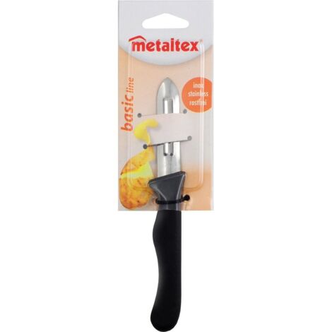 Metaltex sparschäler 25 cm aus Edelstahl schwarz