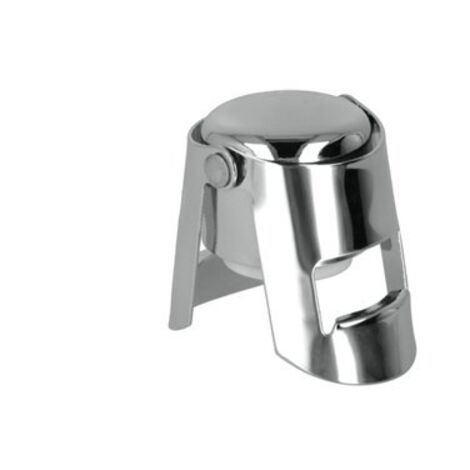 Metaltex Tapón para champán gris inoxidable 5,5 cm
