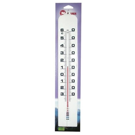 Nature - Thermométre extérieur en aluminium - Lolly ventouse - H 16,2 X 7.2  de diamétre