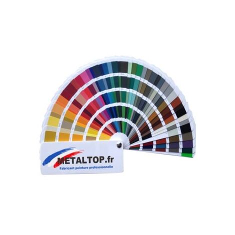 Metaltop – Nuancier peinture RAL 191 couleurs – Fabrication française – Dimensions 21x4 cm – Protection intérieure/extérieure 12 ans