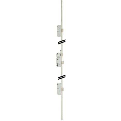 Metalux serrure 3 points Trilogia II - Serrure à Encastrer pour porte en bois Axe 50 Hauteur Certifiée NF QC Hauteur 2040 mm