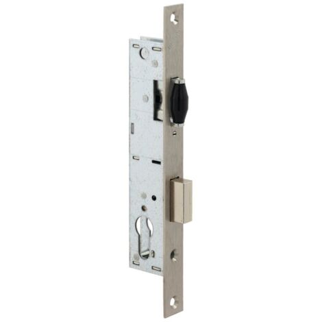Metalux – Serrure monopoint à rouleau encastrée – Acier traité anti-corrosion – Pêne dormant et à rouleau – Installation facile avec fouillot carré 8mm