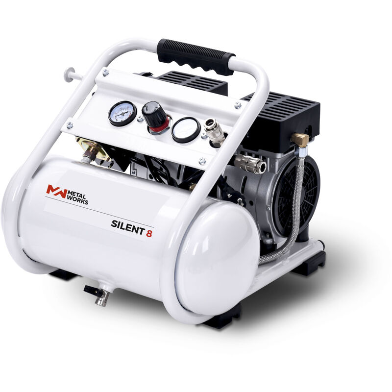 Metalworks - Silent 8 Compresseur, silencieux, sans huile, 8l. Métallurgie 458800908