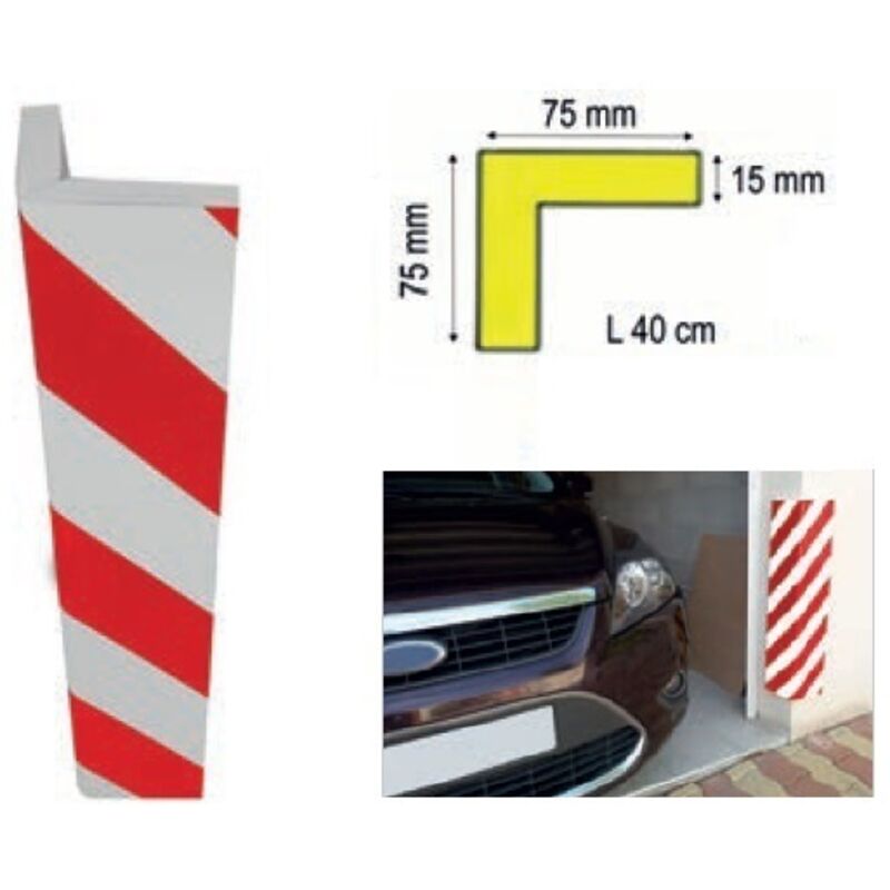 

Protector de espuma en ángulo con adhesivo PU4015NJ | Rojo / Blanco - 40 cm x 75 mm
