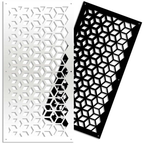 METAMORPHOSIS - Pannello in PVC traforato - Parasole - Colore: bianco - Misura: 50x150 cm