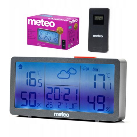 METEO Wetterstation Hygrometer Wetterthermometer Uhr SP203