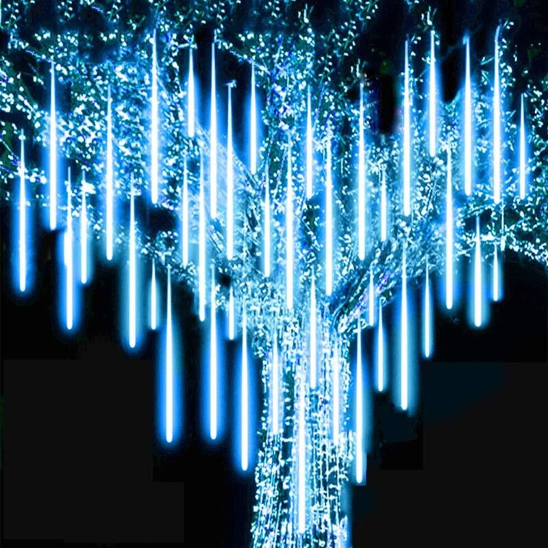 Meteor shower pluie lumières pluie lumière fée lumières 30cm 8 tubes ip65 étanche pour fête jardin mariage Noël Noël extérieur décoration intérieure