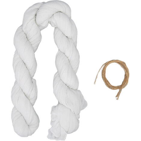 Meter langer, weißer Chiffon-Tischläufer, romantisch, rustikal, weich im Griff, dekorativer Tischläufer für Hochzeits-Mittelstücke