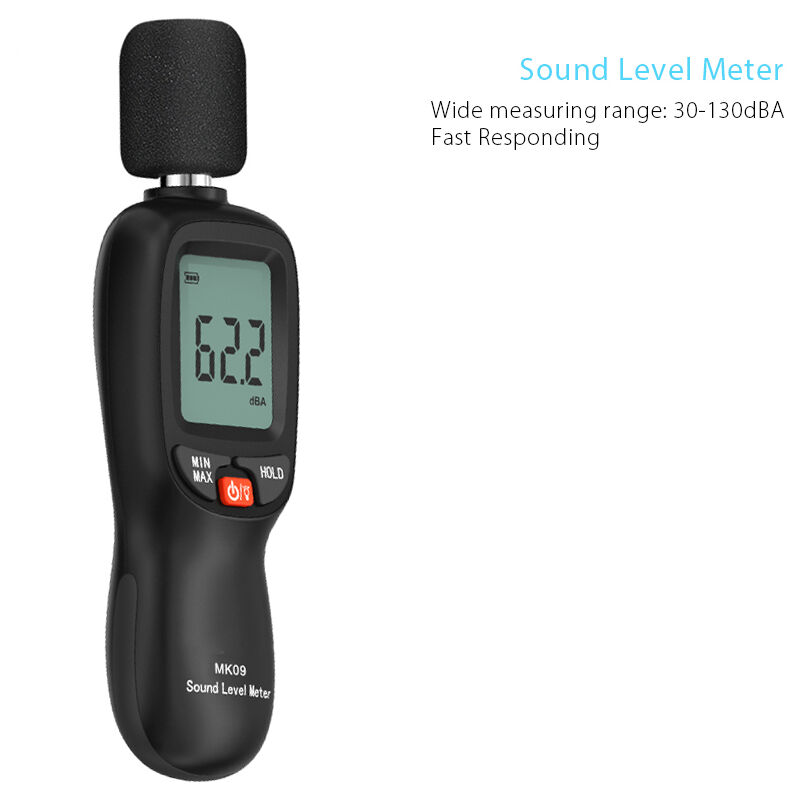 Image of Meterk - Misuratore di livello sonoro lcd digitale 30-130 dB(A) Strumento di misurazione del volume del suono Tester di monitoraggio dei decibel