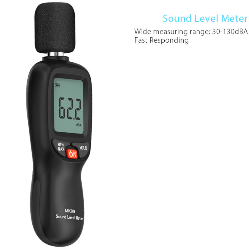 Meterk - Sonomètre numérique lcd 30-130dB(A), Instrument de mesure du Volume sonore, testeur de surveillance des décibels