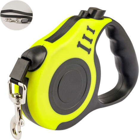 Meters Retractable Dog Leash with Comfortable Handle, Flexible Dog Leash for Small, Medium, Large Dogs, Retractable Dog Leash for Walking and Training, Yellow