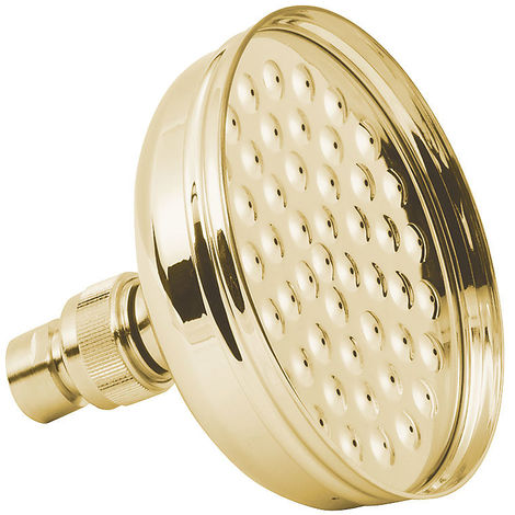 Methven Deva Traditional Shower Head with Swivel Joint Gold