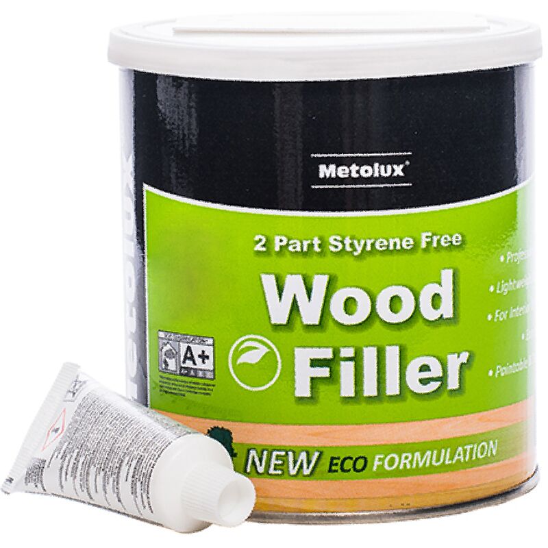 2 Part Styrene Free Wood Filler Pine 770ml Tin - Metolux