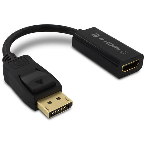 Metonic 370289 - Adaptador DisplayPort macho a HDMI hembra, resoluci—n 4K HDTV convertidor, negro