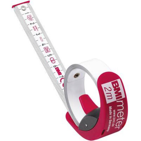 Mètre déroulant 429241011 2 m – Acier inoxydable – Largeur de bande 16 mm – Classe de précision CE II – BMI