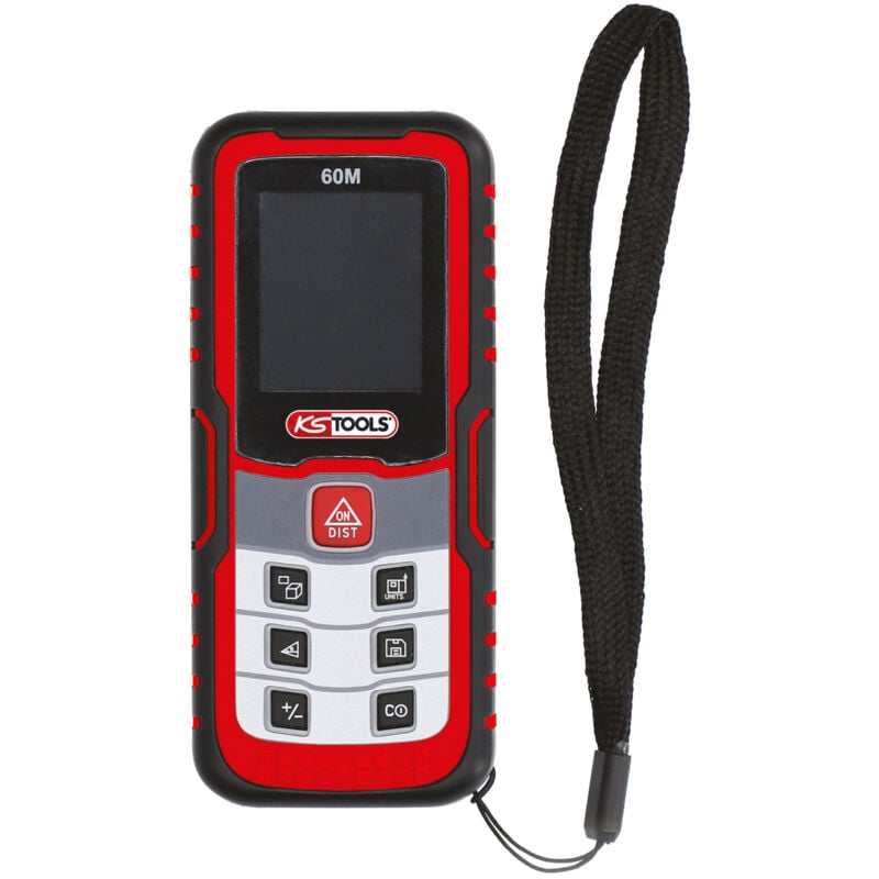 Mètre laser - mesure précise jusqu'à 60 m avec affichage led - télémètre laser - 300.0068 - Ks Tools