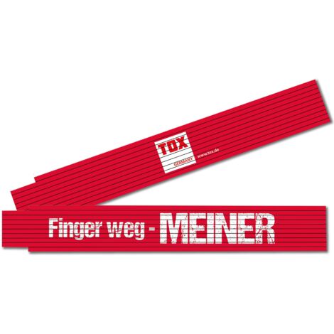 Mètre pliant 2 mtr "Finger weg - MEINER"