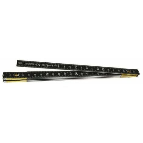 Metre pliant en alu noir oxyde 1 m - METRICA