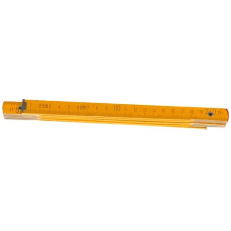 Mètre pliant en bois 1 m, jaune