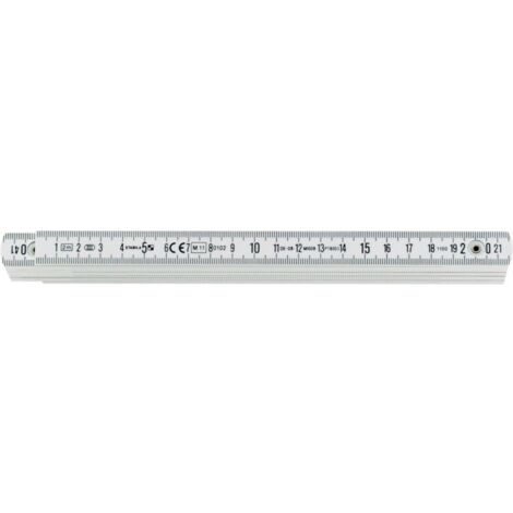 Mètre pliant plastique Blanc 2m/16mm SB CircumPRO