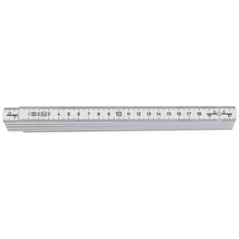 Mètre pliant Polyamid 2m/16mm blanc FORTIS
