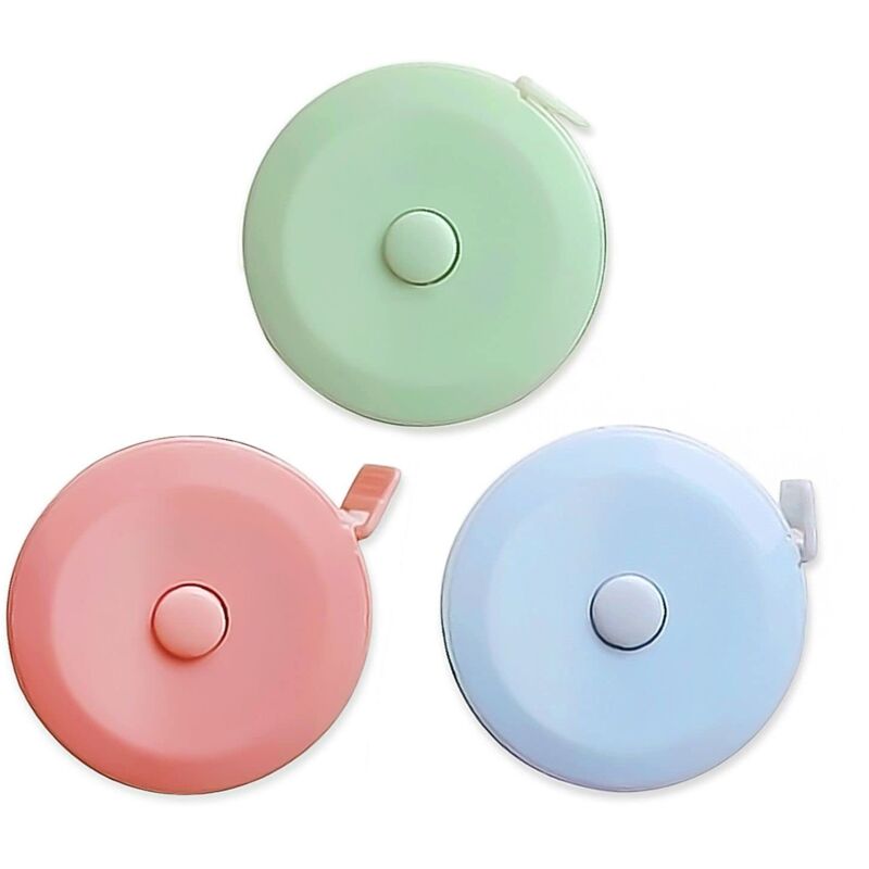 Mètre ruban à mesurer télescopique en 3 pièces avec double échelle pour mesurer la longueur, la ligne, la poitrine, la taille, la jambe et d'autres