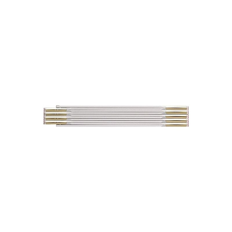 MBI - bmi bois mètre pliant en bois de hêtre, épaisseur 3 mm, 1 pièce, blanc, 980904200