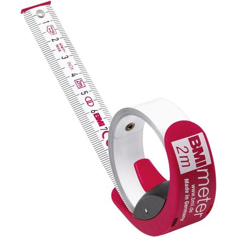 Mètre-ruban de poche BMImeter Longueur 3 m Largeur de bande 16 mm mm/cm CE II plastique fonction règle