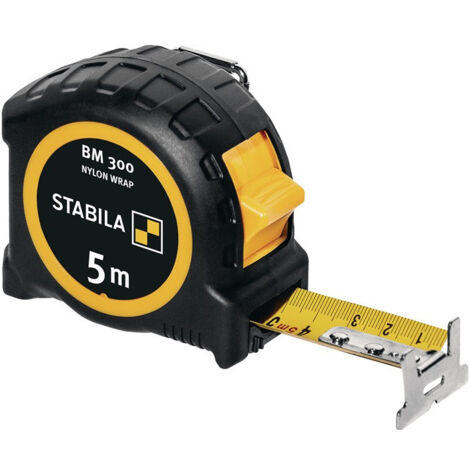 Mètre ruban de poche BM 300 L.5m l.27mm mm/mm EG II PC-ABS/TPE EASY-CLIP STABILA