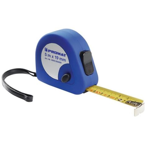 Mètre-ruban de poche  Longueur 5 m Largeur de bande 19 mm mm/cm CE II plastique automatique