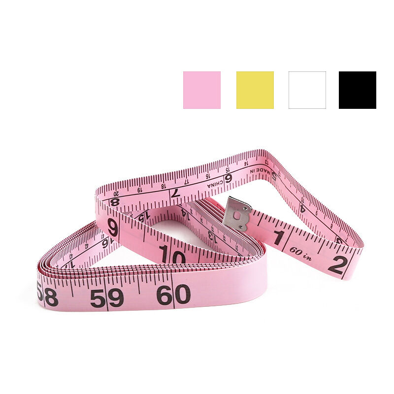 Mètre Ruban Double Face pour Mesures Corporelles 150CM Ruban à Mesurer 2 en 1 avec Graduation en cm et en Pouces - Rose