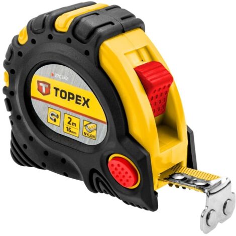 Mètre ruban en acier Topex 2 m - Magnétique et durable