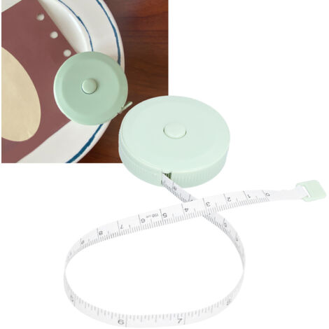 Mètre ruban flexible de couture 1,5 m ABS mini pour mesures corporelles et médicales vert