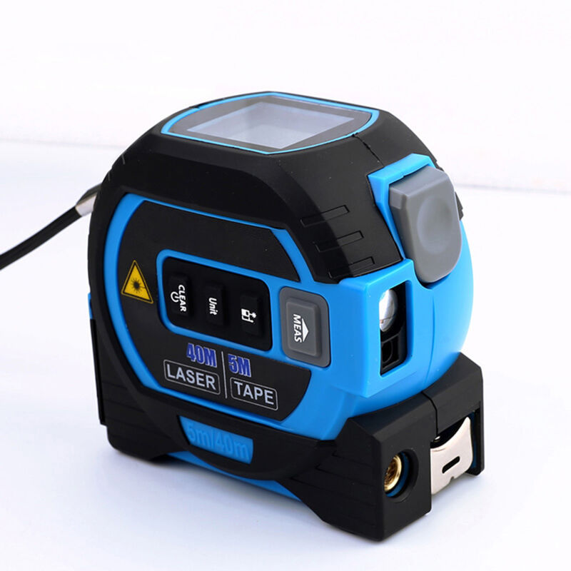 Mètre ruban laser 3 en 1 multifonction avec affichage numérique, télémètre laser à lignes croisées, 131/196 pieds pour mesure de surface et de volume