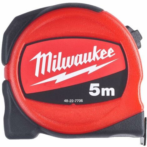 5m Milwaukee HQ 4932464601 Ruban-mètre magnétique Mètre à Ruban magnétique 10 m x 27 mm & 48227305 Hp5mg/27 Premium Rouge/Noir 
