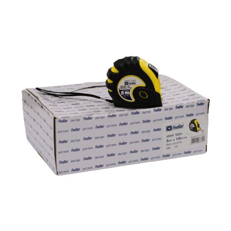 Mètres bi-matières 5M avec bloquage et clips ceinture - FIVESTAR