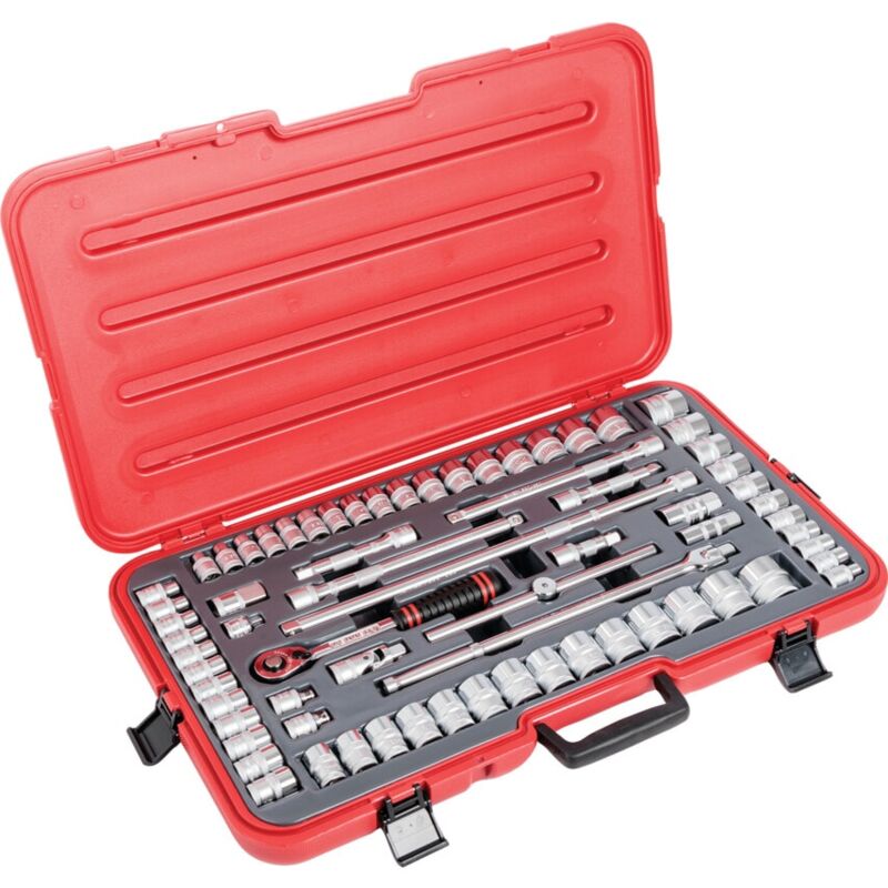 Pro Mm/Af/Whit Socket Set 70P c 1/2 Square Drive - Kennedy