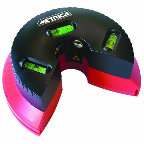 Metrica 29967 Goniometro a 2 Laser, Rosso/Nero