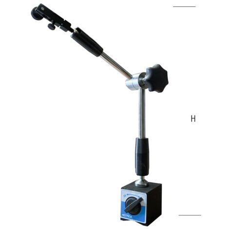 Metrica 46025 Base Magnetica a Bracci, H 410 mm, 80 Kg per Comparatore