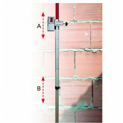 Metrica 60621 Asta telescopica 2.4 M porta sensore laser