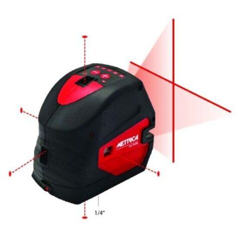 METRICA - Laser Auto-nivelant Vert - Portée 50 m avec Récepteur, Précision 3 mm / 10 m