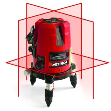 METRICA - Niveau Laser 360° - Rouge - ± 2 mm / 10 m - Portée 15 m - LASER XXL