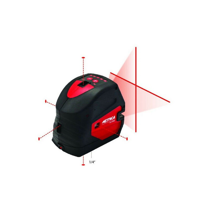 Niveau laser cr + 5 points rouge portée 15/20 m - 61360 - Metrica